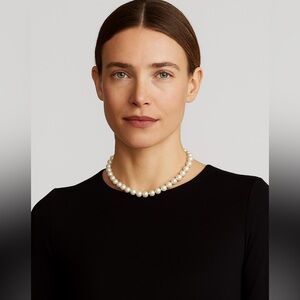 Ralph Lauren Faux Pearl Necklace with Horsebit Clasp